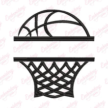 Basketball Monogram Split Embroidery Design