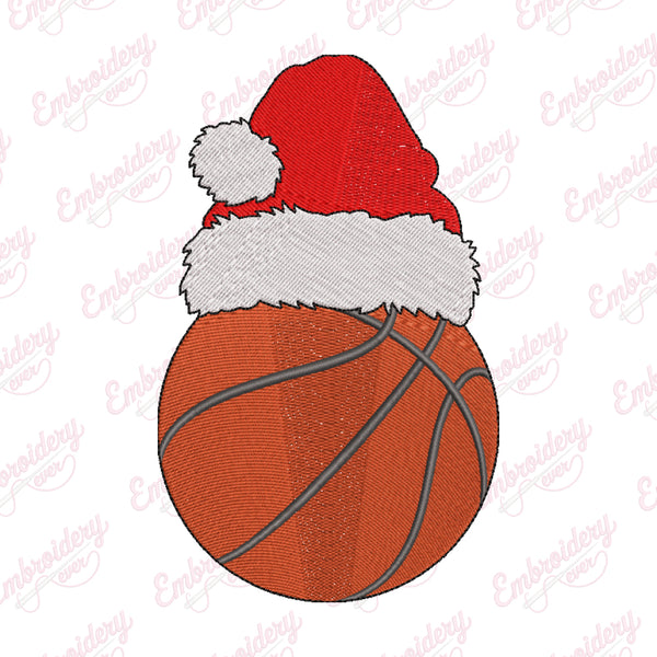 Christmas Basketball Embroidery Design
