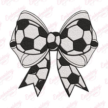 Soccer Ball Coquette Bow Embroidery Design