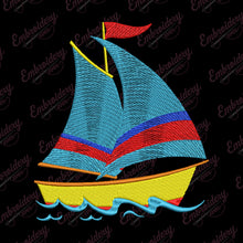 Sailing Boat Machine Embroidery Design