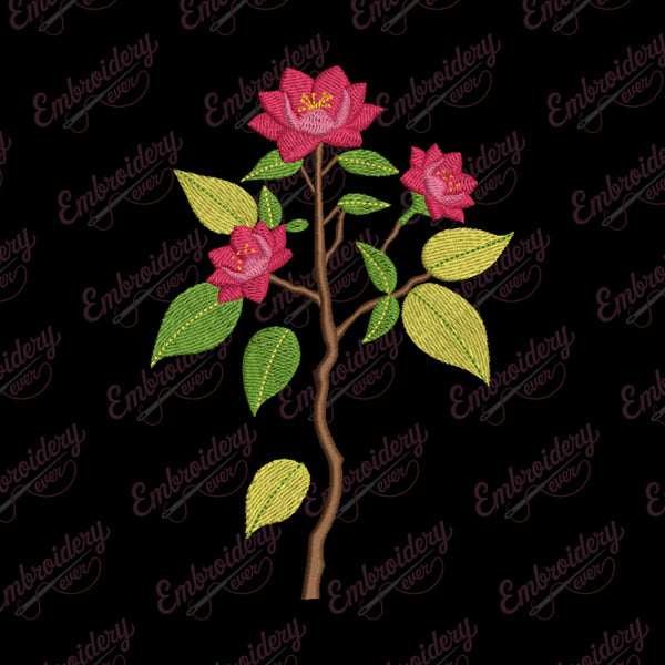 Rose Flower Embroidery Design