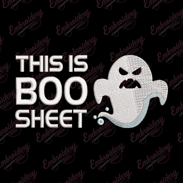 This Is Boo Sheet Halloween Embroidery Design