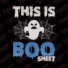 Halloween This Is Boo Sheet Embroidery Design