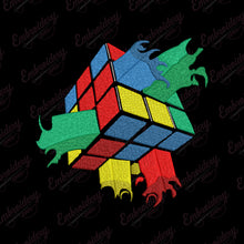 Melting Rubik's Cube Machine Embroidery Design