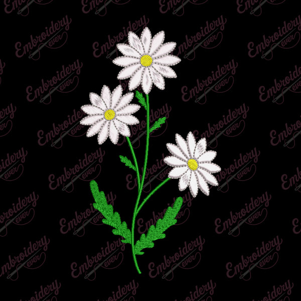 Marvelous Daisy Flower Embroidery Design