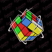 Rubik Cube Puzzle Embroidery Design