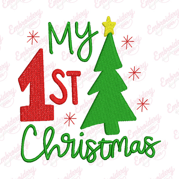 My First Christmas Embroidery Design