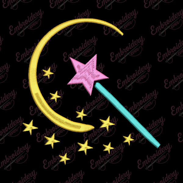 Magic Wand Embroidery Design