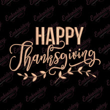 Happy Thanksgiving Embroidery Machine File