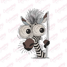 I Peeking You Zabra Embroidery Design