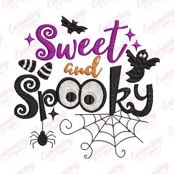 Sweet And Spooky Spider Halloween Embroidery Design