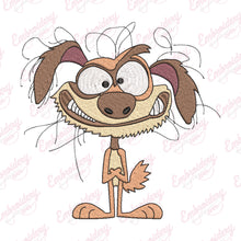 Cartoon Style Crazy Dog Embroidery Design