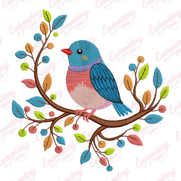 Spring Bird Embroidery design