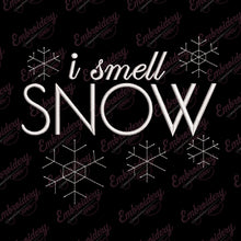 I Smell Snow Christmas Winter Embroidery Design