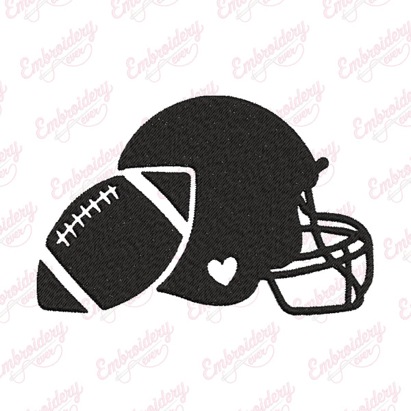 American Football Helmet Embroidery Design