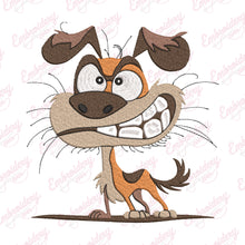 Playful Puppy Crazy Dog Embroidery Design