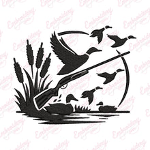 Duck Hunting Embroidery Design