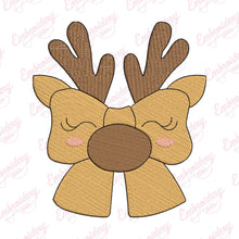 Christmas Reindeer Bow Embroidery Design