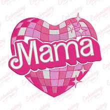 Pink Disco Heart Mama Embroidery Design