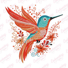 Flying Humming Bird Embroidery Design