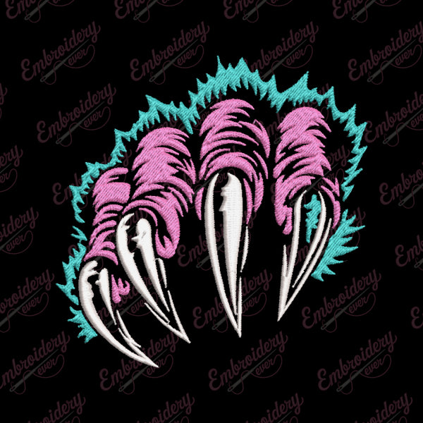 Monster Claws Machine Embroidery Design