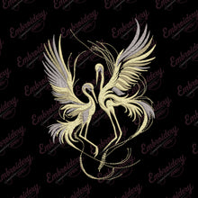 Cranes Bird Embroidery Design