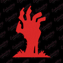 Zombie Hand Halloween Embroidery Design