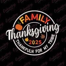 Family Thanksgiving Embroidery Design