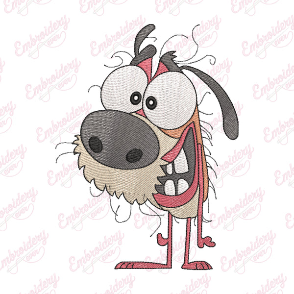 Crazy Dog Embroidery Design