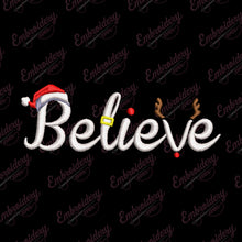 Believe Christmas Embroidery Design
