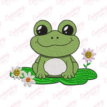 Cute Frog Machine Embroidery Design
