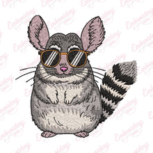 Chinchilla in Sunglasses Embroidery Design