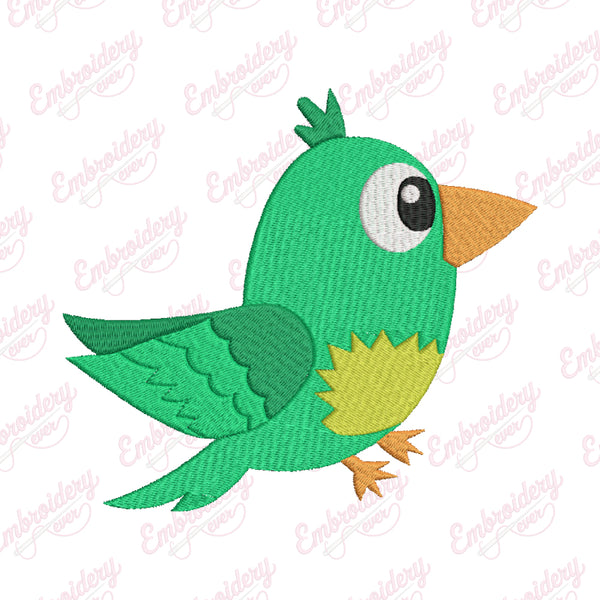 Funny Bird Embroidery Design