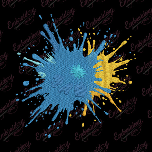 Colour Splash Embroidery Design