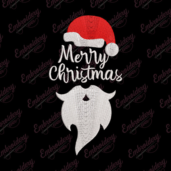 Merry Christmas Santa Embroidery Design