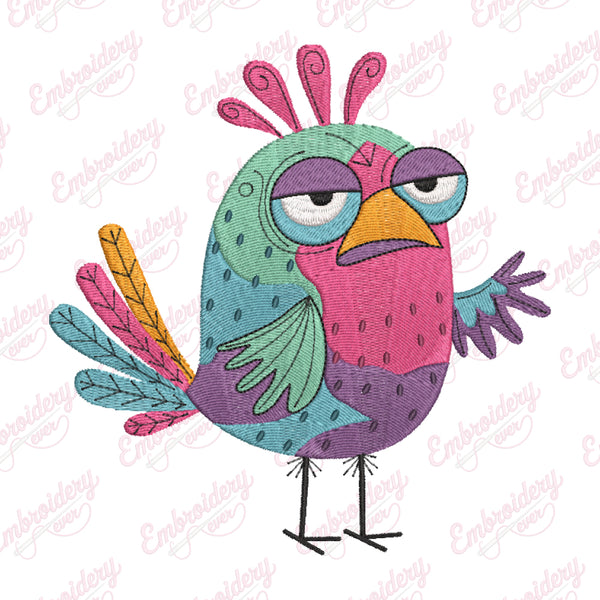 Charming Bird Machine Embroidery Design