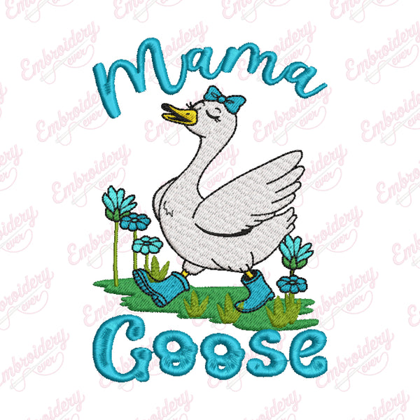 Mama Goose Embroidery Design