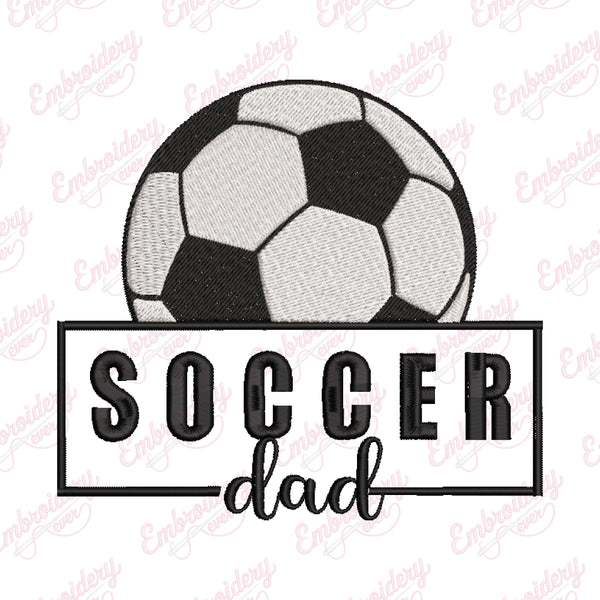 Proud Soccer Dad Machine Embroidery Design