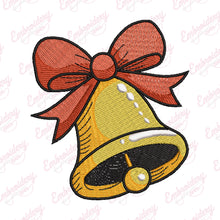 Bow Bell Christmas Embroidery Design