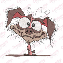 Crazy Cartoon Dog Embroidery Design