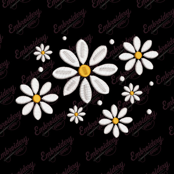 Daisies Embroidery Design