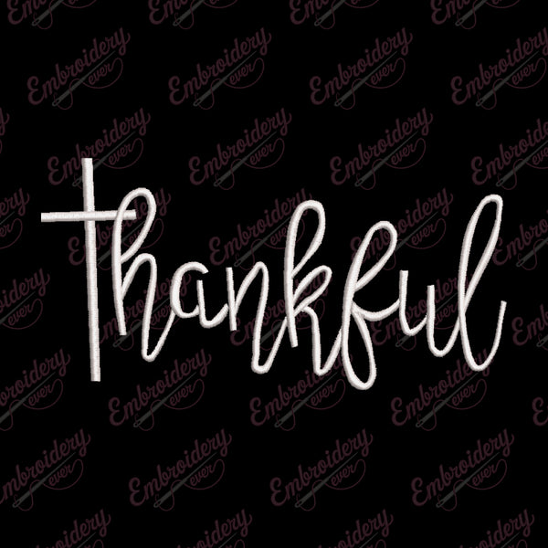 Thankful Thanksgiving Embroidery Design