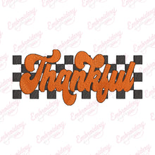Retro Thankful Thanksgiving Embroidery Design
