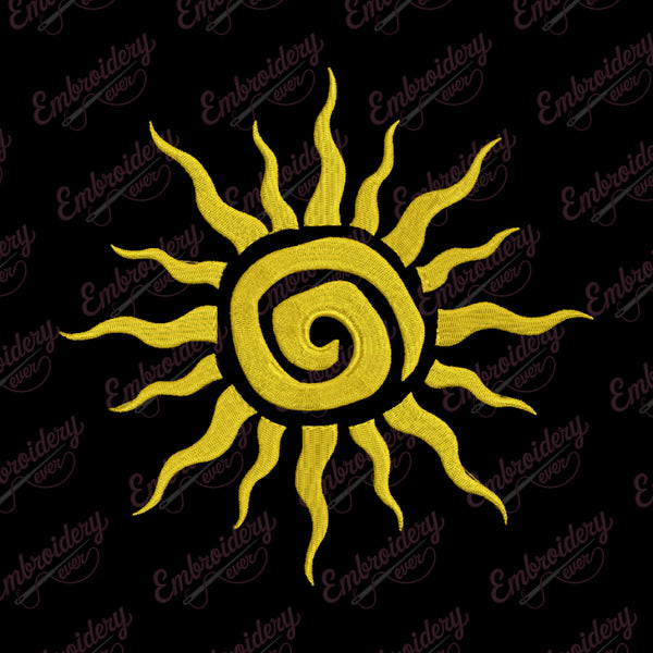 Sun Machine Embroidery Design