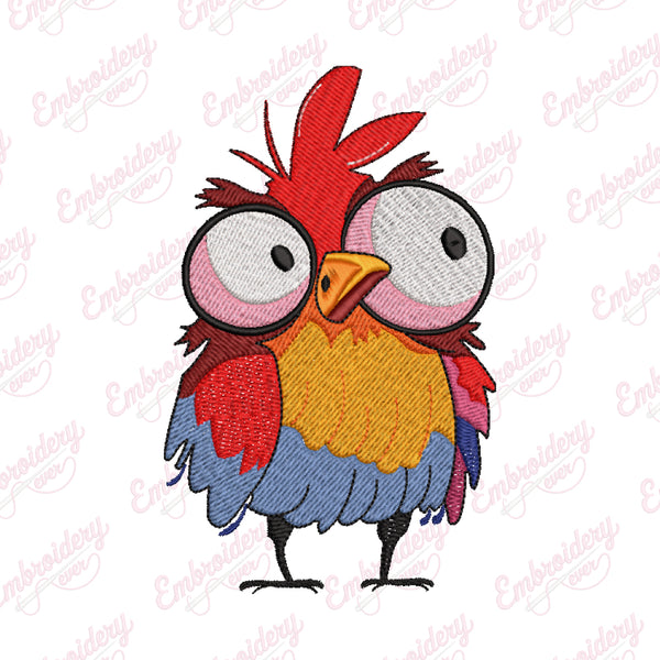 Funny Rooster Embroidery Design