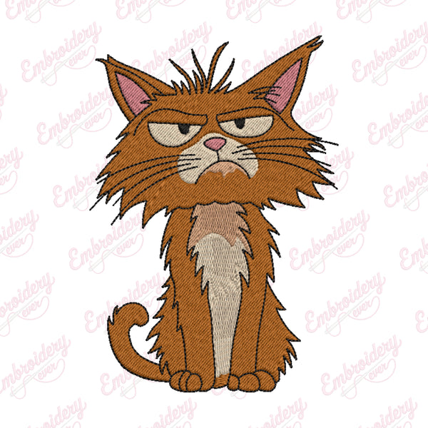 Cartoon Kitten Cat Embroidery Design