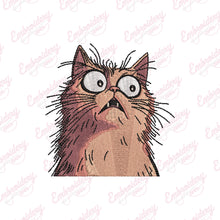 Funny Face Cartoon Cat Embroidery Design