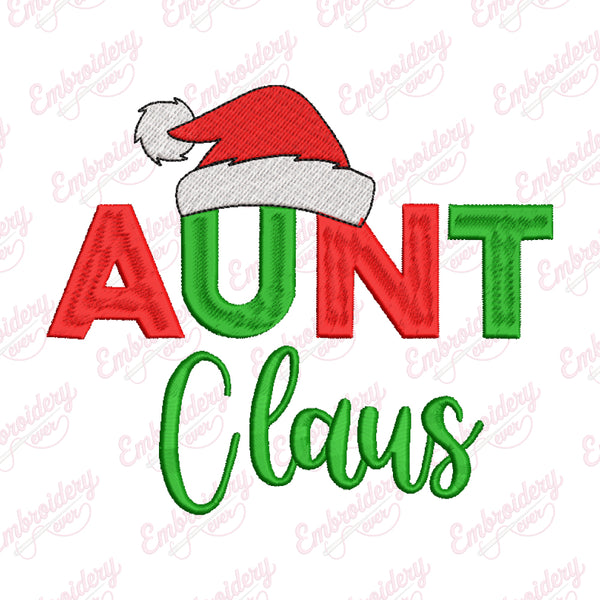 Christmas Aunt Claus Embroidery Design