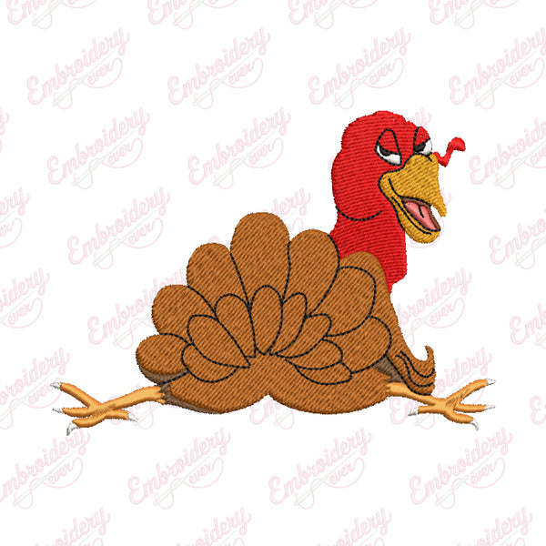 Thanksgiving Turkey Cartoon Embroidery Pattern