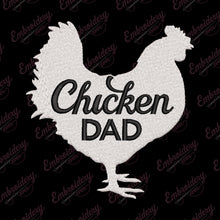 Funny Chicken Dad Embroidery Design